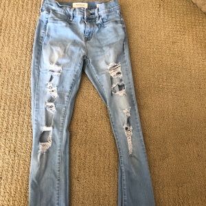 ripped light wash pacsun jeans